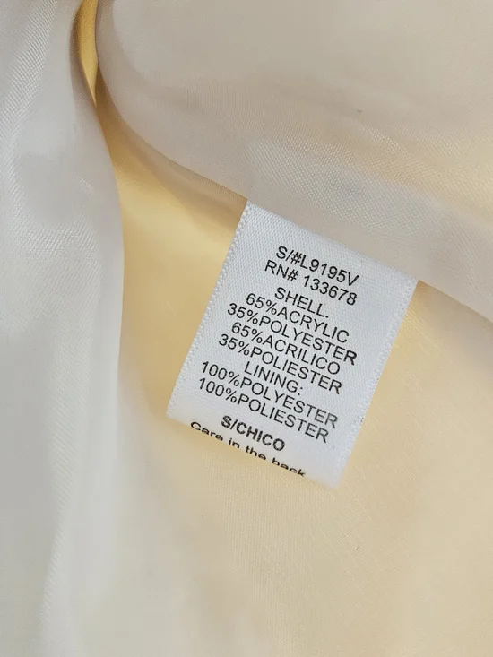 Love Tree Faux Fur Cream Vest With Tie Waist Size Small - Picture 4 of 4